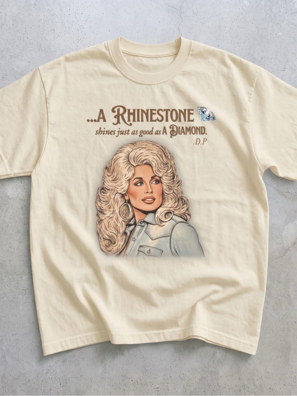 Dolly Parton Rhinestone Diamond Retro
Graphic Tee - Gildan 5000